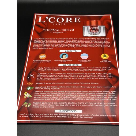 L'Core Paris Lav'o Bio Thermal Set Cream Mask and Serum 3-in-1 Gift Case New - Picture 10 of 16